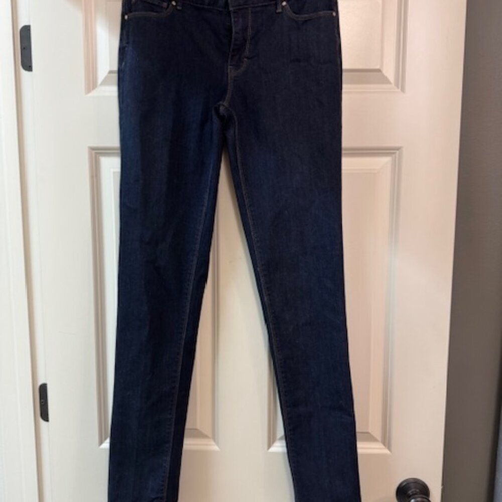 WHBM size 4L tall The Slim dark denim jeans